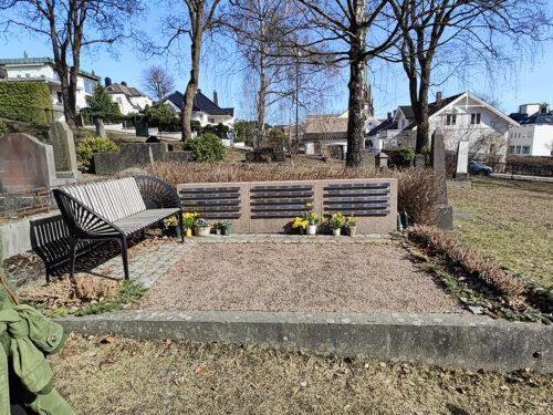 2023 Drammen admin-23 Bragernes kirkegård, navnet minnelund